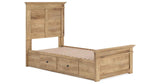 Makidern Tan Twin Panel Storage Bed by Ashley at Eve Furniture