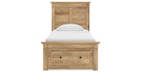 Makidern Tan Twin Panel Storage Bed by Ashley at Eve Furniture