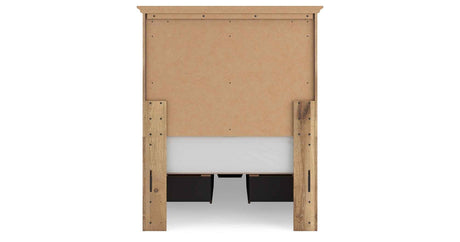 Makidern Tan Twin Panel Storage Bed by Ashley at Eve Furniture