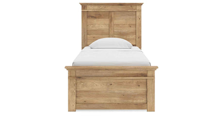Makidern Tan Twin Panel Storage Bed by Ashley at Eve Furniture