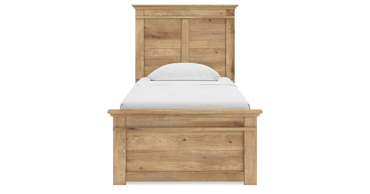 Makidern Tan Twin Panel Storage Bed by Ashley at Eve Furniture