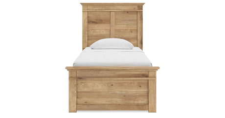 Makidern Tan Twin Panel Storage Bed by Ashley at Eve Furniture