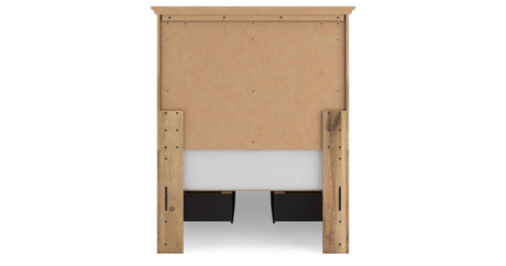 Makidern Tan Twin Panel Storage Bed by Ashley at Eve Furniture