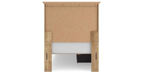 Makidern Tan Twin Panel Storage Bed by Ashley at Eve Furniture