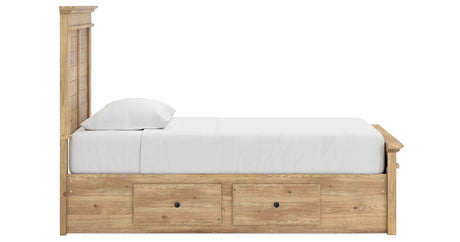 Makidern Tan Twin Panel Storage Bed by Ashley at Eve Furniture
