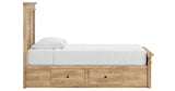 Makidern Tan Twin Panel Storage Bed by Ashley at Eve Furniture