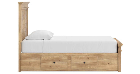 Makidern Tan Twin Panel Storage Bed by Ashley at Eve Furniture