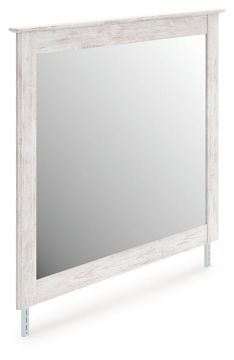 Makidern Whitewash Bedroom Mirror by Ashley at Eve Furniture