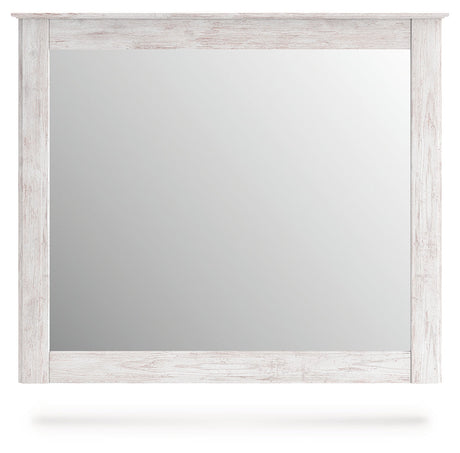 Makidern Whitewash Bedroom Mirror by Ashley at Eve Furniture