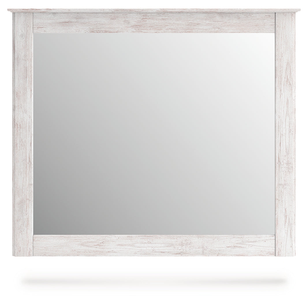 Makidern Whitewash Bedroom Mirror by ASHLEY FURNITURE at Eve Furniture