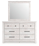 Makidern Whitewash Dresser and Mirror by Ashley at Eve Furniture