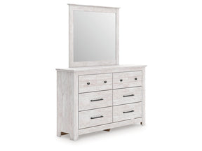 Makidern Whitewash Dresser and Mirror by Ashley at Eve Furniture