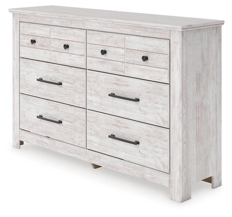Makidern Whitewash Dresser by Ashley at Eve Furniture