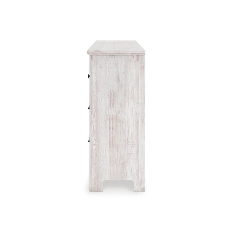 Makidern Whitewash Dresser by Ashley at Eve Furniture