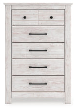 Makidern Whitewash Five Drawer Chest by Ashley at Eve Furniture