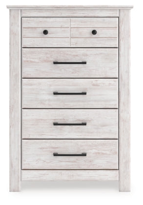 Makidern Whitewash Five Drawer Chest by Ashley at Eve Furniture