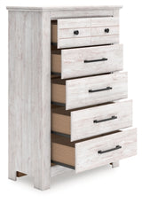 Makidern Whitewash Five Drawer Chest by Ashley at Eve Furniture
