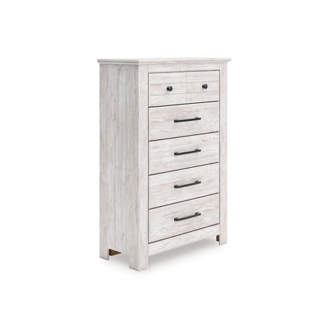 Makidern Whitewash Panel Bedroom Set by Ashley at Eve Furniture
