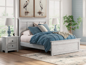 Makidern Whitewash Queen Panel Bed by Ashley at Eve Furniture