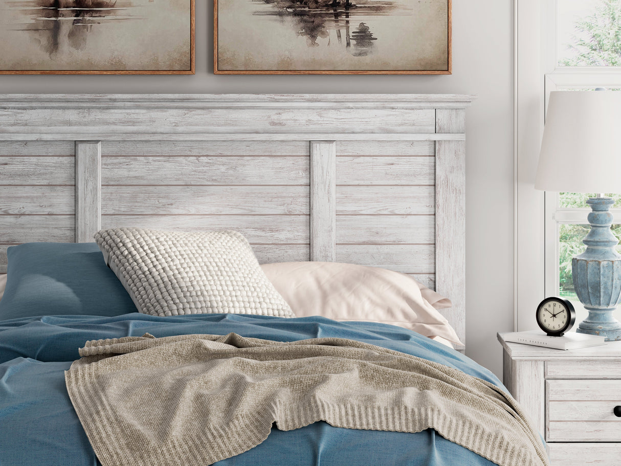 Makidern Whitewash Queen Panel Bed by Ashley at Eve Furniture