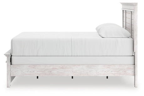 Makidern Whitewash Queen Panel Bed, Dresser and Mirror by Ashley at Eve Furniture