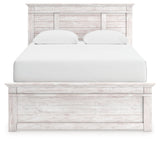 Makidern Whitewash Queen Panel Bed, Dresser and Mirror by Ashley at Eve Furniture