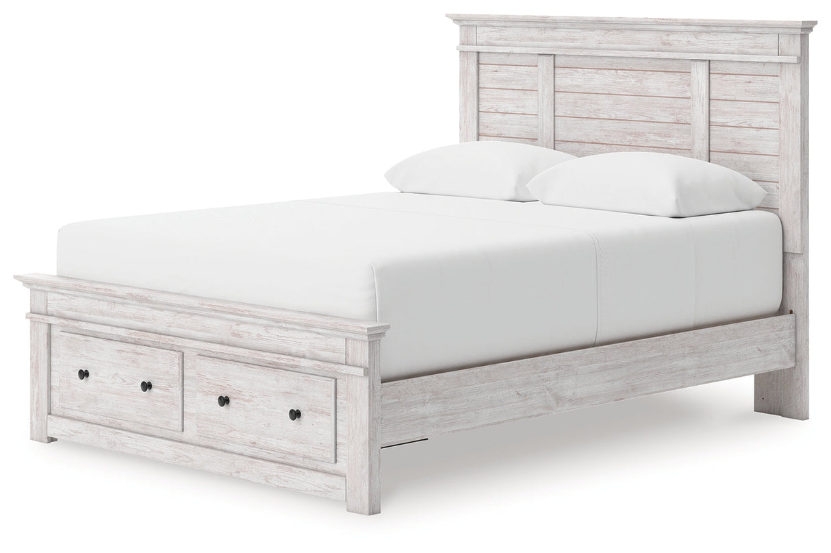Makidern Whitewash Queen Panel Storage Bed by Ashley at Eve Furniture