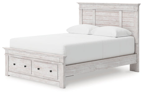 Makidern Whitewash Queen Panel Storage Bed by Ashley at Eve Furniture