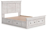 Makidern Whitewash Queen Panel Storage Bed by Ashley at Eve Furniture