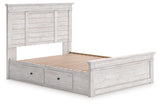 Makidern Whitewash Queen Panel Storage Bed by Ashley at Eve Furniture