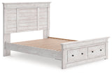 Makidern Whitewash Queen Panel Storage Bed by Ashley at Eve Furniture