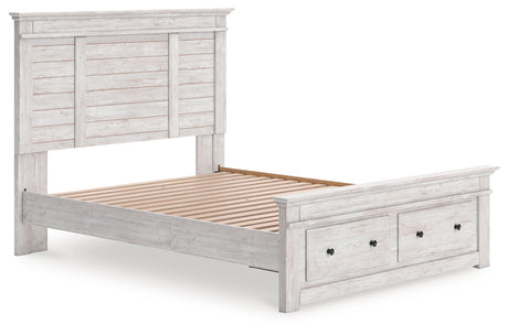 Makidern Whitewash Queen Panel Storage Bed by Ashley at Eve Furniture