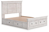 Makidern Whitewash Queen Panel Storage Bed by Ashley at Eve Furniture
