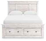 Makidern Whitewash Queen Panel Storage Bed by Ashley at Eve Furniture