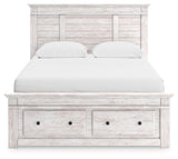 Makidern Whitewash Queen Panel Storage Bed by Ashley at Eve Furniture