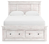 Makidern Whitewash Queen Panel Storage Bed by Ashley at Eve Furniture