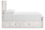 Makidern Whitewash Queen Panel Storage Bed by Ashley at Eve Furniture