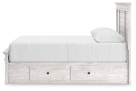 Makidern Whitewash Queen Panel Storage Bed by Ashley at Eve Furniture