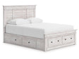 Makidern Whitewash Queen Panel Storage Bed by Ashley at Eve Furniture