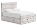 Makidern Whitewash Queen Panel Storage Bed by Ashley at Eve Furniture