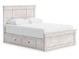 Makidern Whitewash Queen Panel Storage Bed by Ashley at Eve Furniture