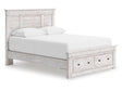 Makidern Whitewash Queen Panel Storage Bed by Ashley at Eve Furniture
