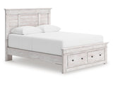Makidern Whitewash Queen Panel Storage Bed by Ashley at Eve Furniture