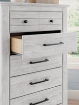 Makidern Whitewash Storage Panel Bedroom Set with 2 Footboard Drawers by Ashley at Eve Furniture