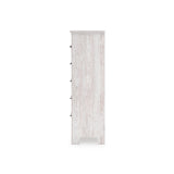 Makidern Whitewash Storage Panel Bedroom Set with 2 Footboard Drawers by Ashley at Eve Furniture
