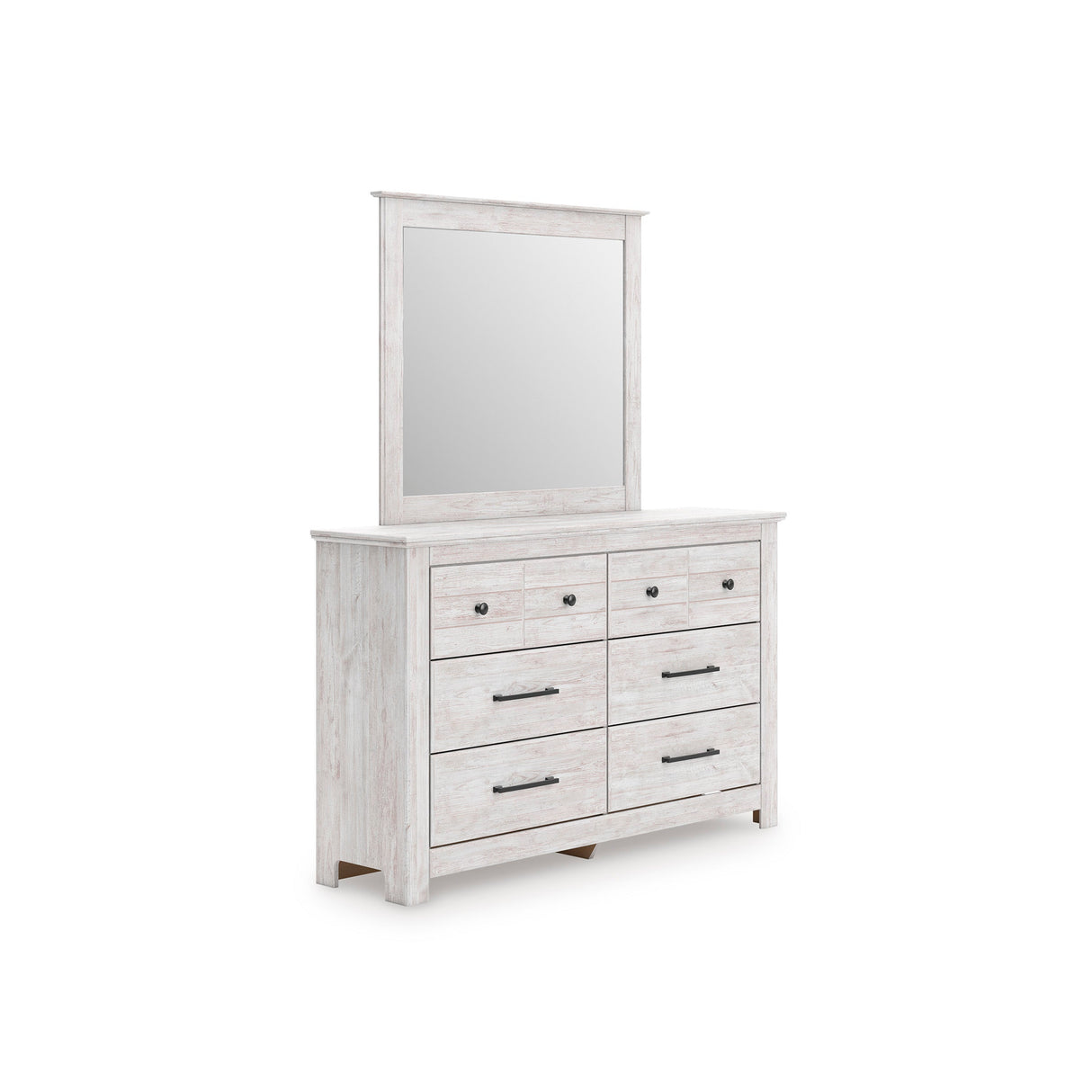 Makidern Whitewash Storage Panel Bedroom Set with 2 Footboard Drawers by Ashley at Eve Furniture