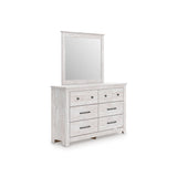 Makidern Whitewash Storage Panel Bedroom Set with 2 Footboard Drawers by Ashley at Eve Furniture