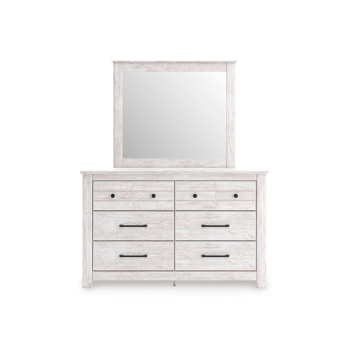 Makidern Whitewash Storage Panel Bedroom Set with 2 Footboard Drawers by Ashley at Eve Furniture