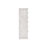 Makidern Whitewash Storage Panel Bedroom Set with 4 Drawers by Ashley at Eve Furniture