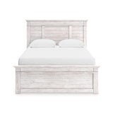 Makidern Whitewash Storage Panel Bedroom Set with 4 Side Drawers by Ashley at Eve Furniture